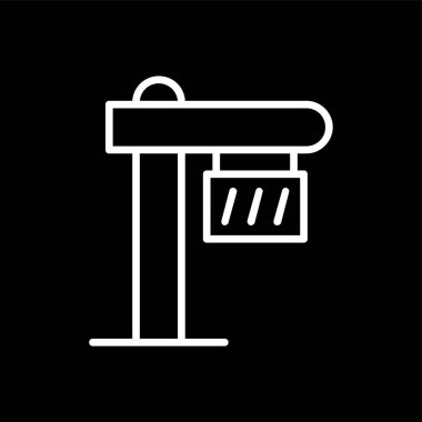 İmza panosu simgesi, vektör illüstrasyonu basit tasarım