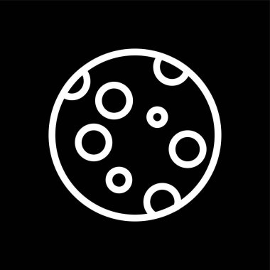 Ay simgesi, vektör illüstrasyonu basit tasarım