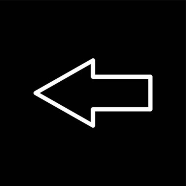 Geri simge, vektör illüstrasyonu basit tasarım