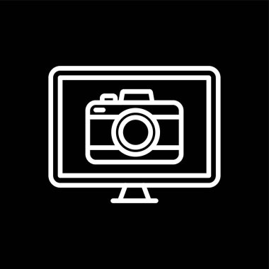 kamera simgesi, vektör illüstrasyonu basit tasarım