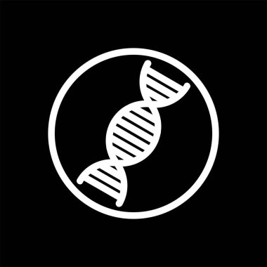 DNA simgesi, vektör illüstrasyonu basit tasarım