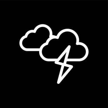 gök gürültüsü simgesi, vektör illüstrasyonu basit tasarım