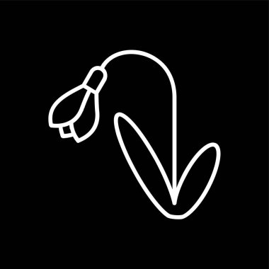 Kar damlası simgesi, vektör illüstrasyonu basit tasarım