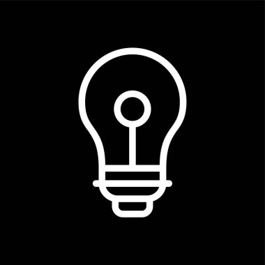 ampul simgesi, vektör illüstrasyonu basit tasarım