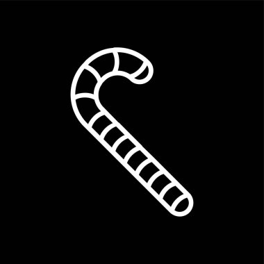 Noel Şekeri simgesi, vektör illüstrasyonu basit tasarım