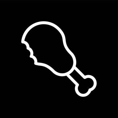 Tavuk Bacağı simgesi, vektör illüstrasyonu basit tasarım