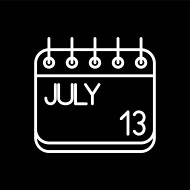 Temmuz simgesi, vektör illüstrasyonu basit tasarım