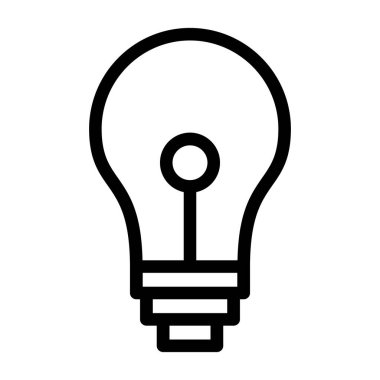 ampul simgesi, vektör illüstrasyonu basit tasarım