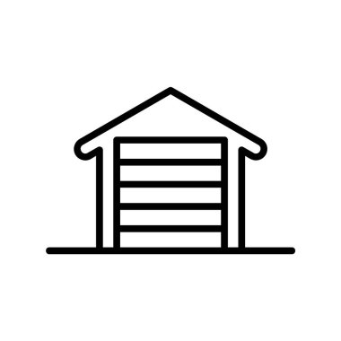 Garrage simgesi, vektör illüstrasyonu basit tasarım