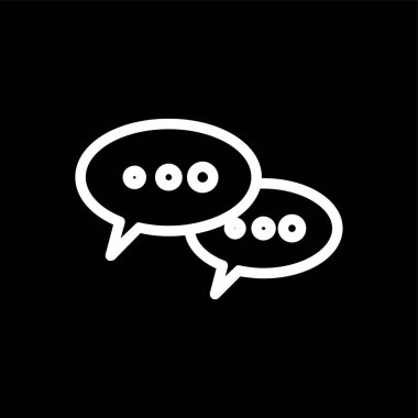 Sohbet simgesi, vektör illüstrasyonu basit tasarım