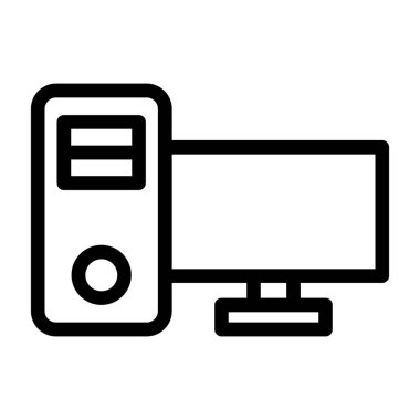 bilgisayar simgesi, vektör illüstrasyonu basit tasarım