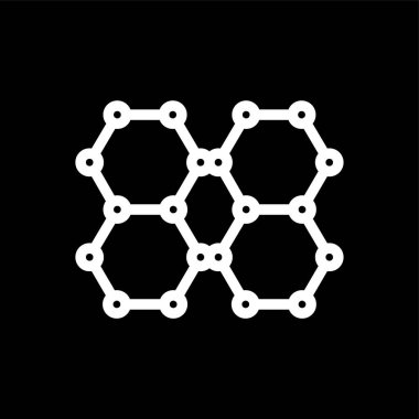 Molekül yapı simgesi, vektör illüstrasyonu basit tasarım