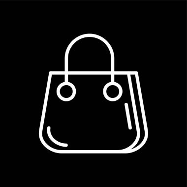 Alışveriş poşeti simgesi, vektör illüstrasyonu basit tasarım