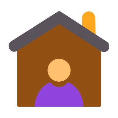 Qurantine simgesi, vektör illüstrasyonu basit tasarım