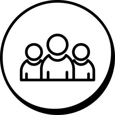 Takım çalışması simgesi, vektör illüstrasyonu basit tasarım