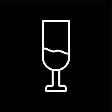 Beyaz Şarap simgesi, vektör illüstrasyonu basit tasarım