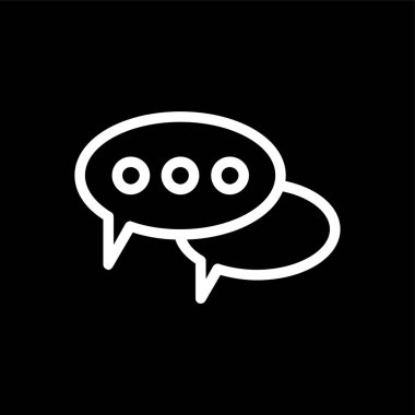 Sohbet simgesi, vektör illüstrasyonu basit tasarım