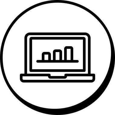 Görselleştirme simgesi, vektör illüstrasyonu basit tasarım