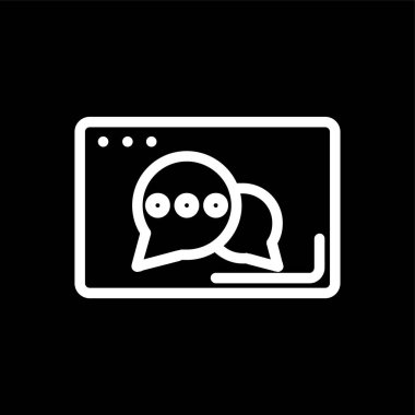 Sohbet simgesi, vektör illüstrasyonu basit tasarım