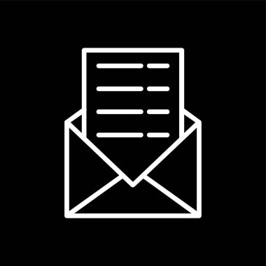 Mail icon, vector illustration simple design