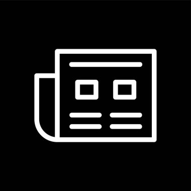 Haber kağıdı simgesi, vektör illüstrasyonu basit tasarım