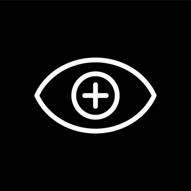 Göz simgesi, vektör illüstrasyonu basit tasarım