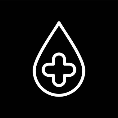 Kan Damlası simgesi, vektör çizimi basit tasarım