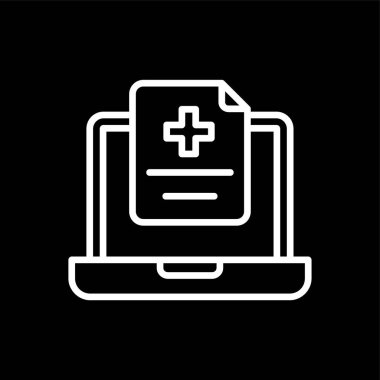 Çevrimiçi Raporlar simgesi, vektör illüstrasyonu basit tasarım