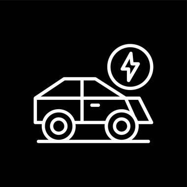 Electric Car icon, vector illustration simple design