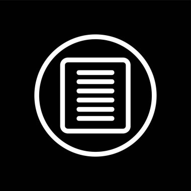 Metin simgesini, vektör illüstrasyonunu basit tasarımı meşrulaştır