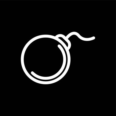 bomba simgesi, vektör illüstrasyonu basit tasarım