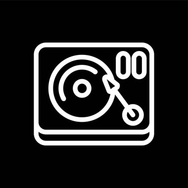 Vinil Katman simgesi, vektör illüstrasyonu basit tasarım