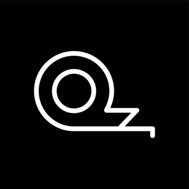 Teyp simgesi, vektör illüstrasyonu basit tasarım ölçülüyor