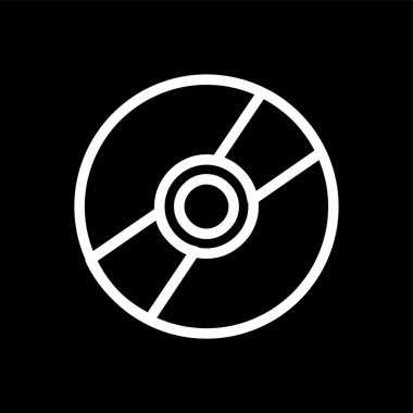 CD simgesi, vektör illüstrasyonu basit tasarım