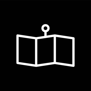 harita simgesi, vektör illüstrasyonu basit tasarım