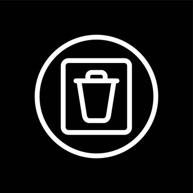 Simge ve vektör illüstrasyonunu sil basit tasarım