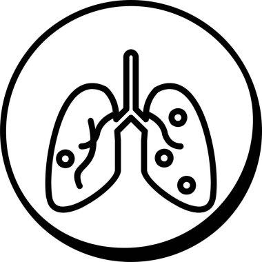 Hasar Ciğerleri simgesi, vektör illüstrasyonu basit tasarım