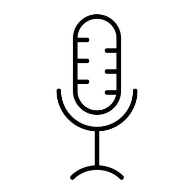 mikrofon simgesi, vektör illüstrasyonu basit tasarım