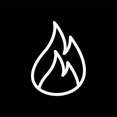 ateş simgesi, vektör illüstrasyonu basit tasarım