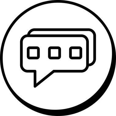 Sohbet simgesi, vektör illüstrasyonu basit tasarım