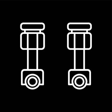 Pistons simgesi, vektör illüstrasyonu basit tasarım