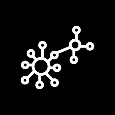 Atom yapı simgesi, vektör illüstrasyon basit tasarım