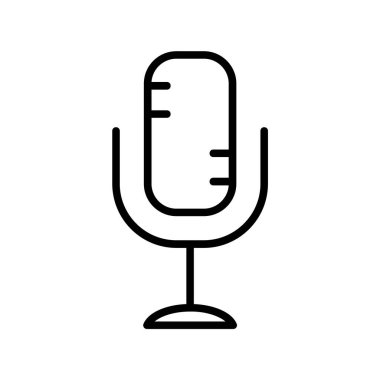 mikrofon simgesi, vektör illüstrasyonu basit tasarım