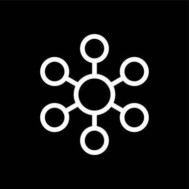 Sosyal Ağ simgesi, vektör illüstrasyonu basit tasarım