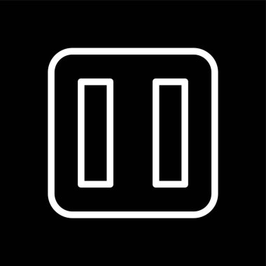 Düğme simgesini duraklat, vektör illüstrasyonu basit tasarım