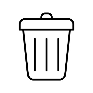Trash icon, vector illustration simple design