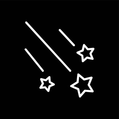 Kayan Yıldızlar simgesi, vektör illüstrasyonu basit tasarım