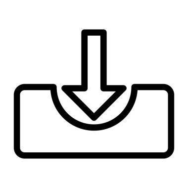 Gişe simgesi, vektör illüstrasyonu basit tasarım