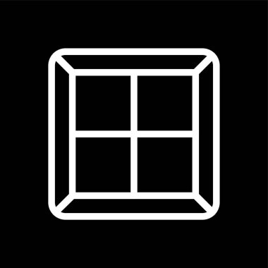 pencere simgesi, vektör illüstrasyonu basit tasarım