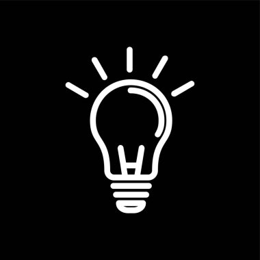 ampul simgesi, vektör illüstrasyonu basit tasarım